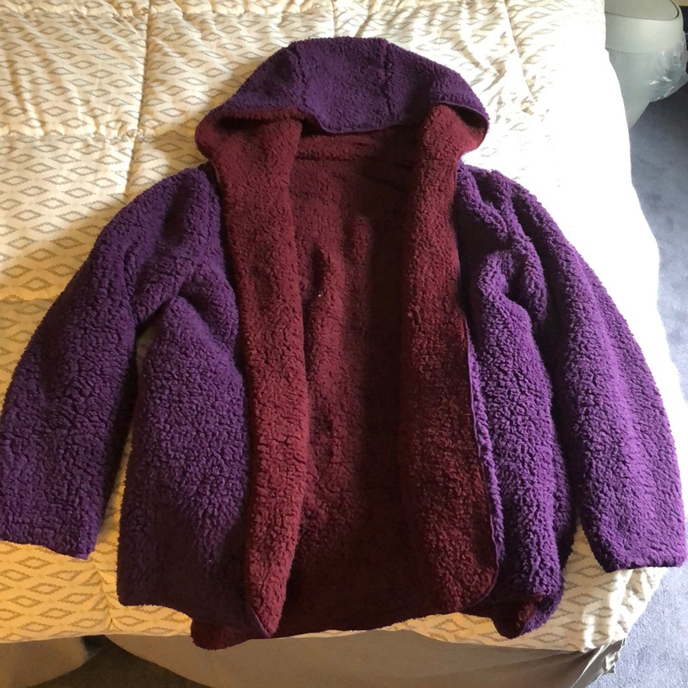 Urban Outfitters Carmella Reversible Hooded Teddy - image 1